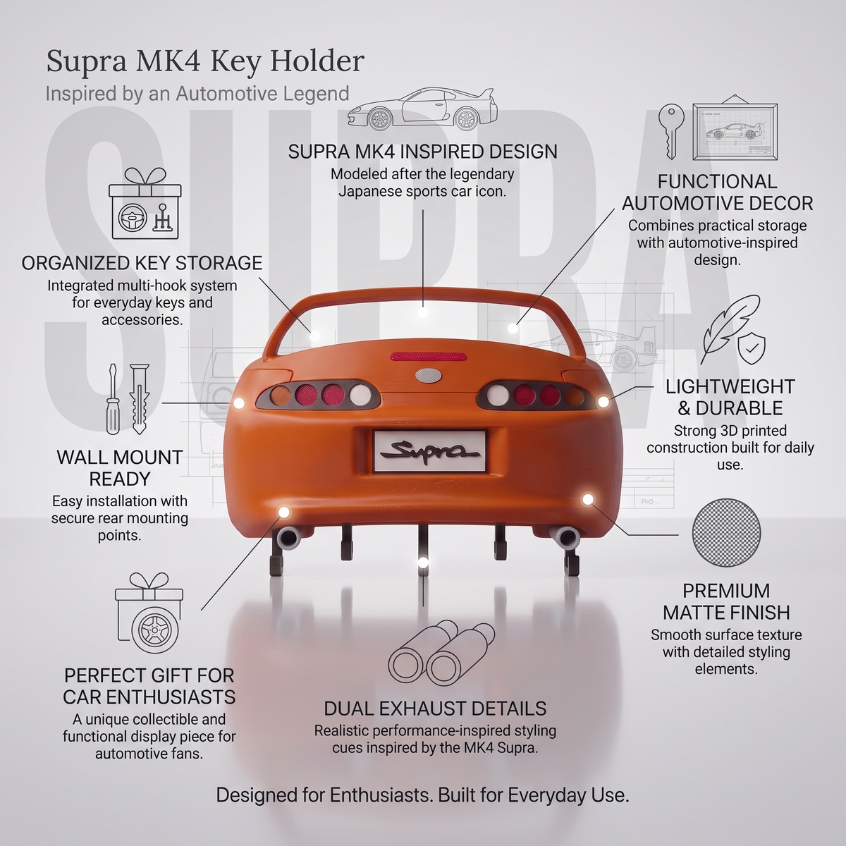 Iconic Supercar Key Holder - JDM & Euro Edition