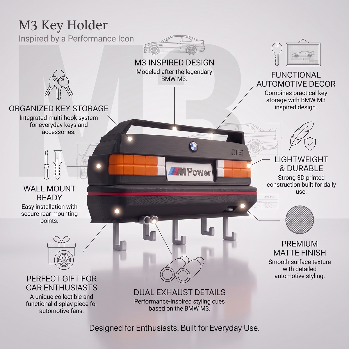 Iconic Supercar Key Holder - JDM & Euro Edition