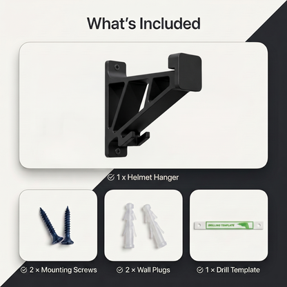 Universal Motorcycle Helmet Hanger With Key Hook for Wall