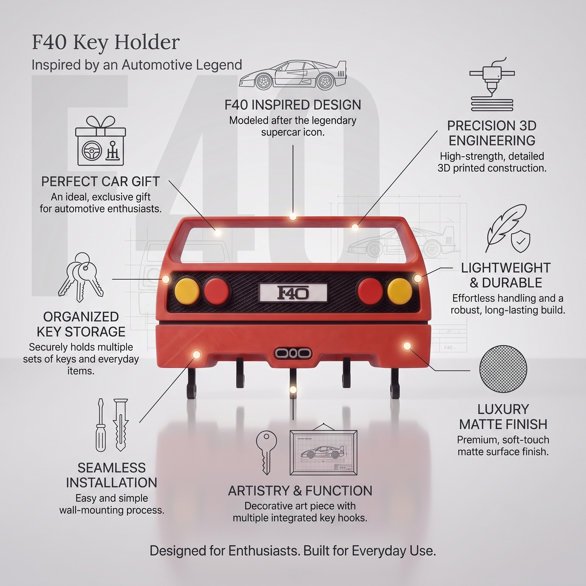 Iconic Supercar Key Holder - JDM & Euro Edition