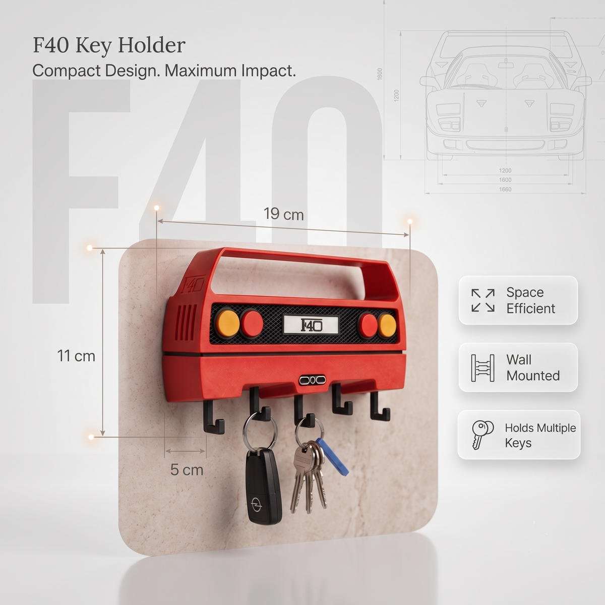 Iconic Supercar Key Holder - JDM & Euro Edition