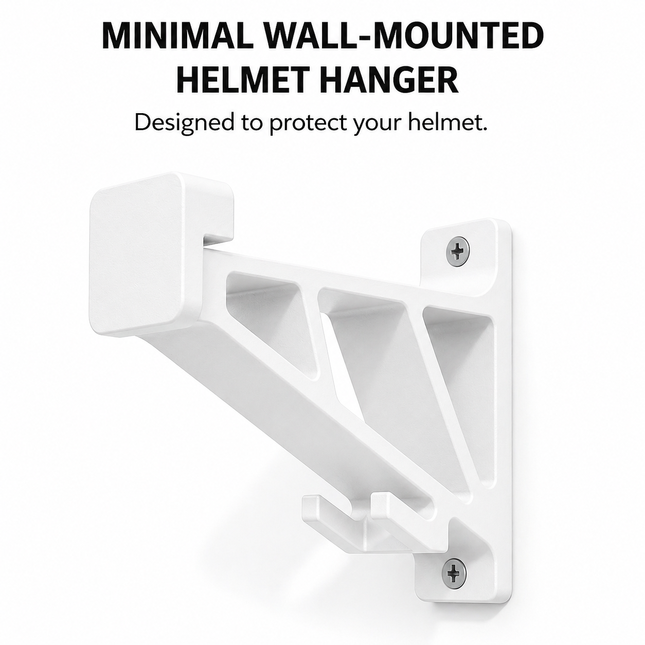 Universal Motorcycle Helmet Hanger With Key Hook for Wall