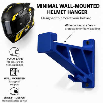 Universal Motorcycle Helmet Hanger With Key Hook for Wall