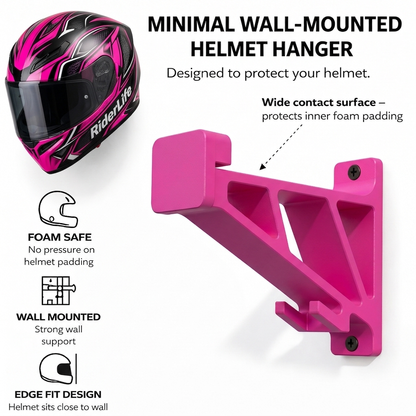 Universal Motorcycle Helmet Hanger With Key Hook for Wall