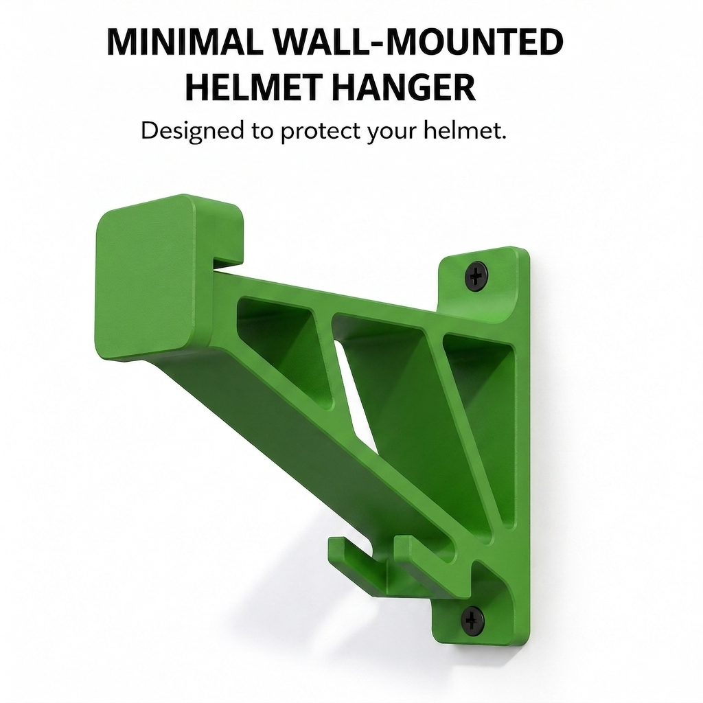 Universal Motorcycle Helmet Hanger With Key Hook for Wall