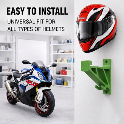 Universal Motorcycle Helmet Hanger With Key Hook for Wall