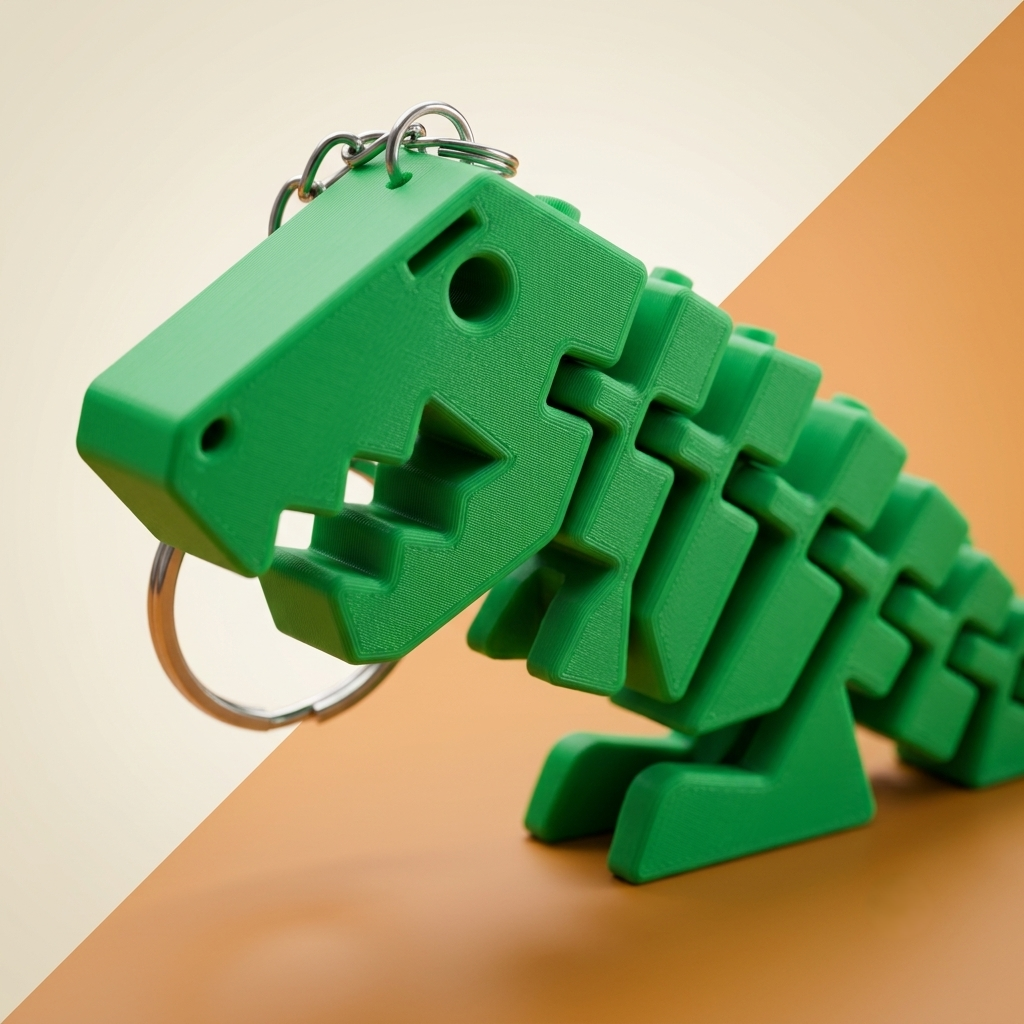 Flexi Rex Articulated Dinosaur Keychain