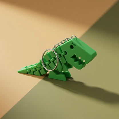 Flexi Rex Articulated Dinosaur Keychain