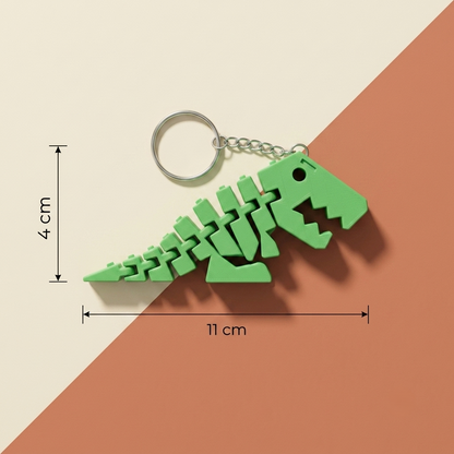 Flexi Rex Articulated Dinosaur Keychain