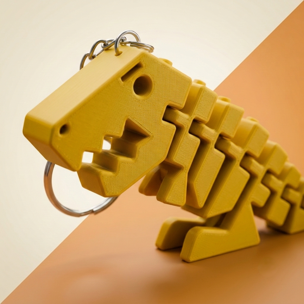 Flexi Rex Articulated Dinosaur Keychain