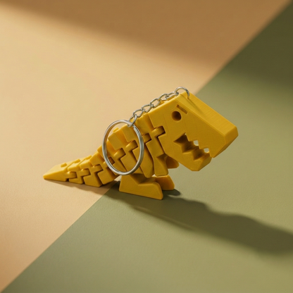 Flexi Rex Articulated Dinosaur Keychain