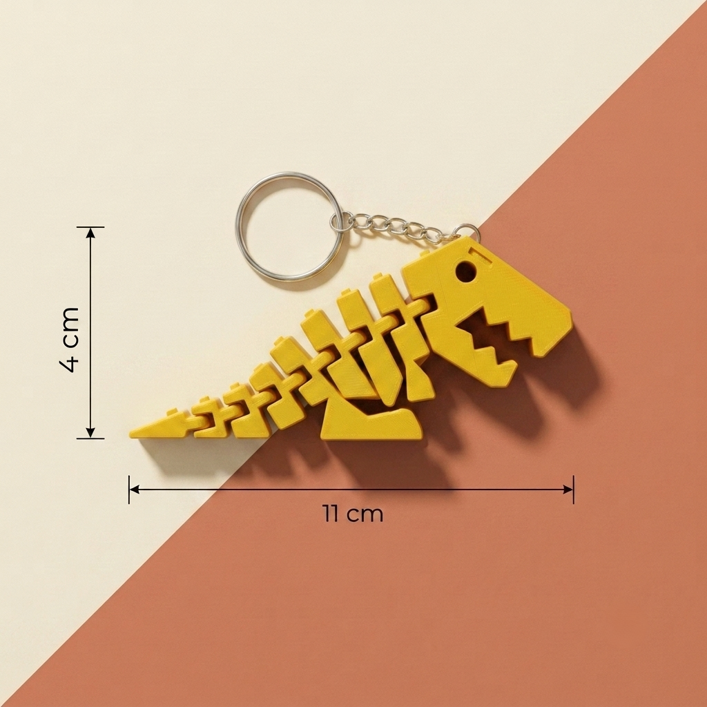 Flexi Rex Articulated Dinosaur Keychain