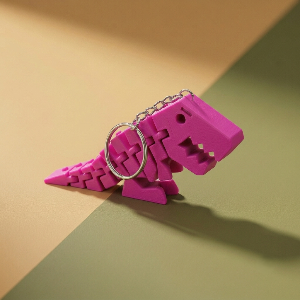 Flexi Rex Articulated Dinosaur Keychain