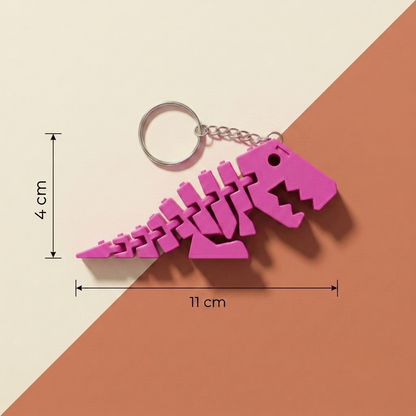 Flexi Rex Articulated Dinosaur Keychain