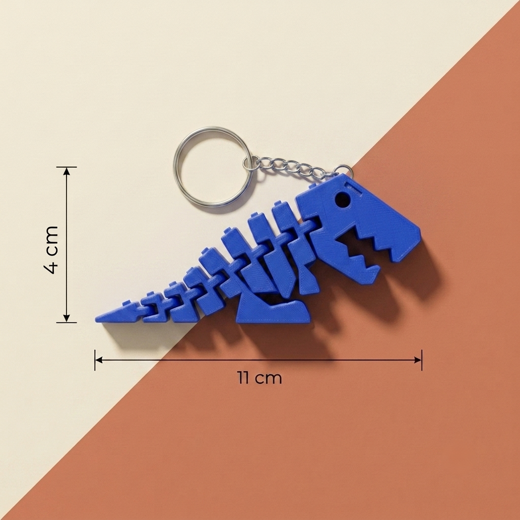 Flexi Rex Articulated Dinosaur Keychain