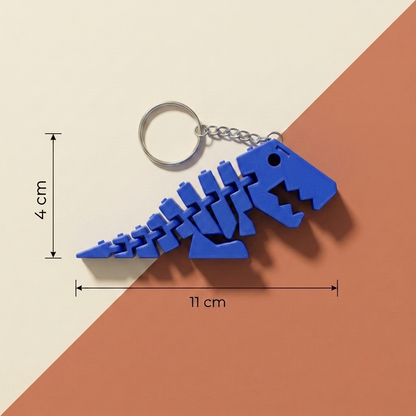 Flexi Rex Articulated Dinosaur Keychain