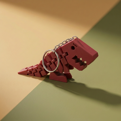 Flexi Rex Articulated Dinosaur Keychain