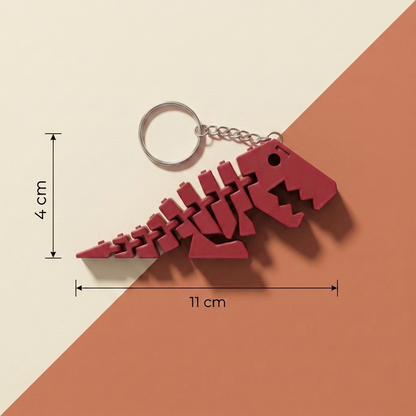 Flexi Rex Articulated Dinosaur Keychain