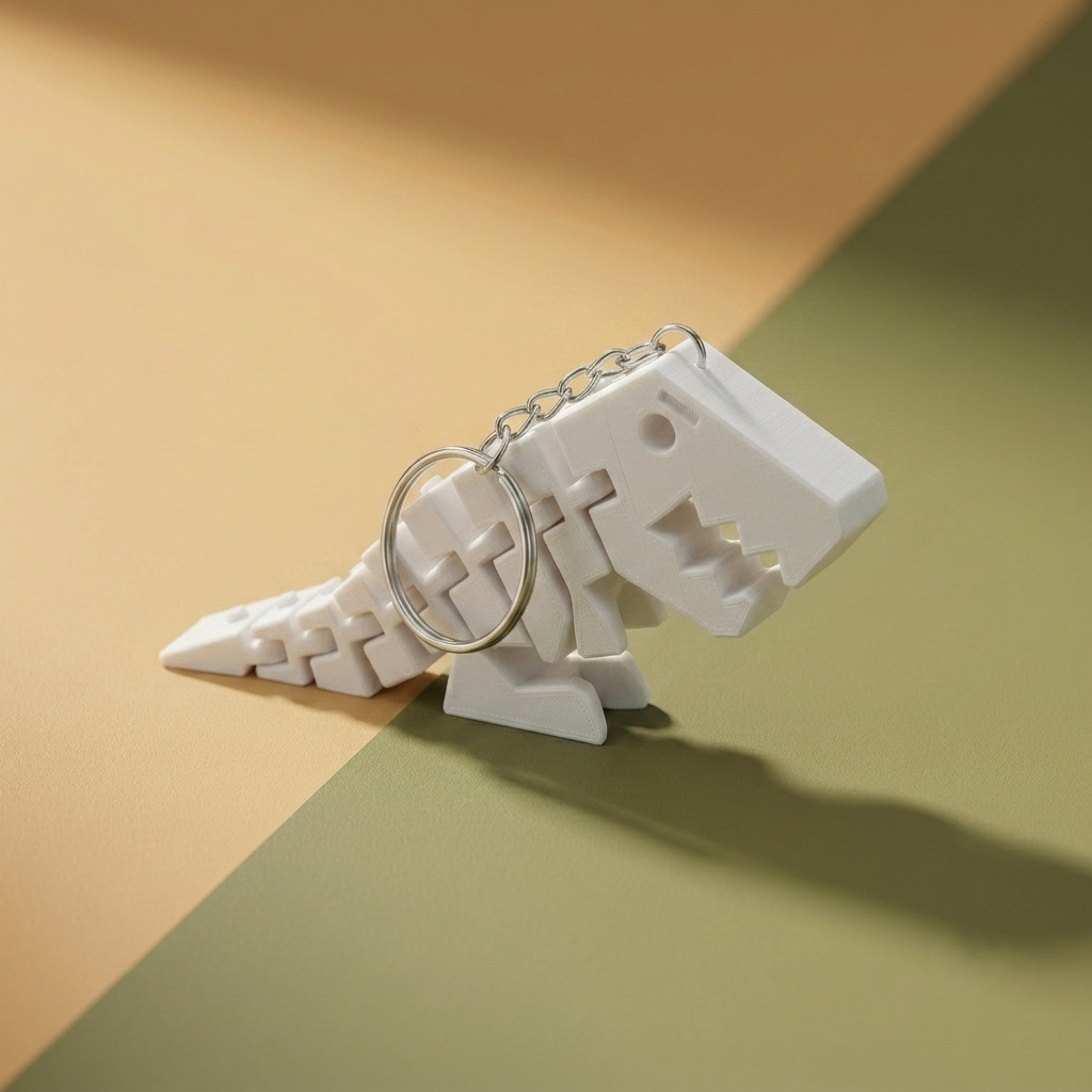 Flexi Rex Articulated Dinosaur Keychain