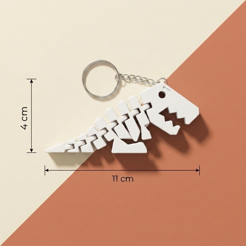 Flexi Rex Articulated Dinosaur Keychain