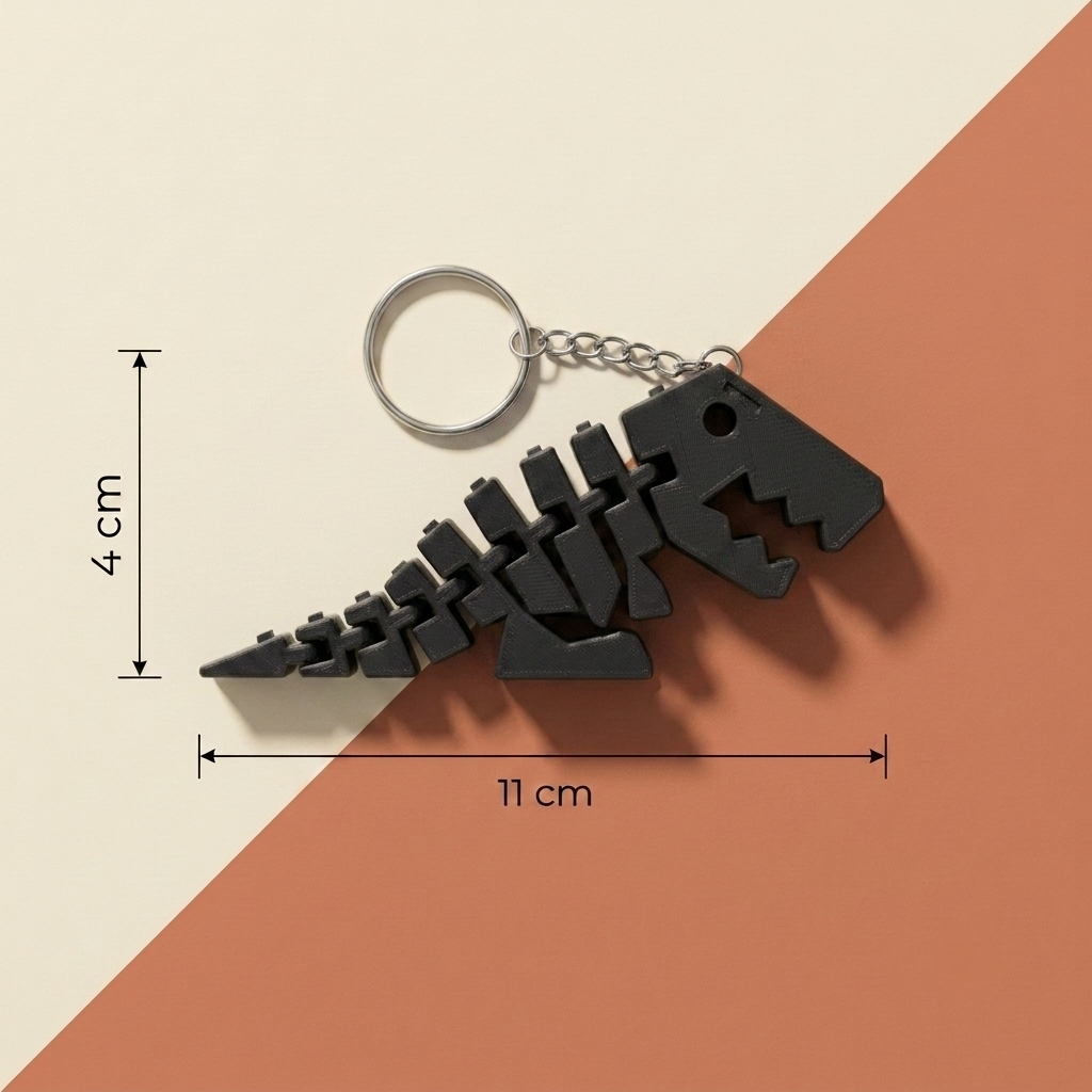 Flexi Rex Articulated Dinosaur Keychain